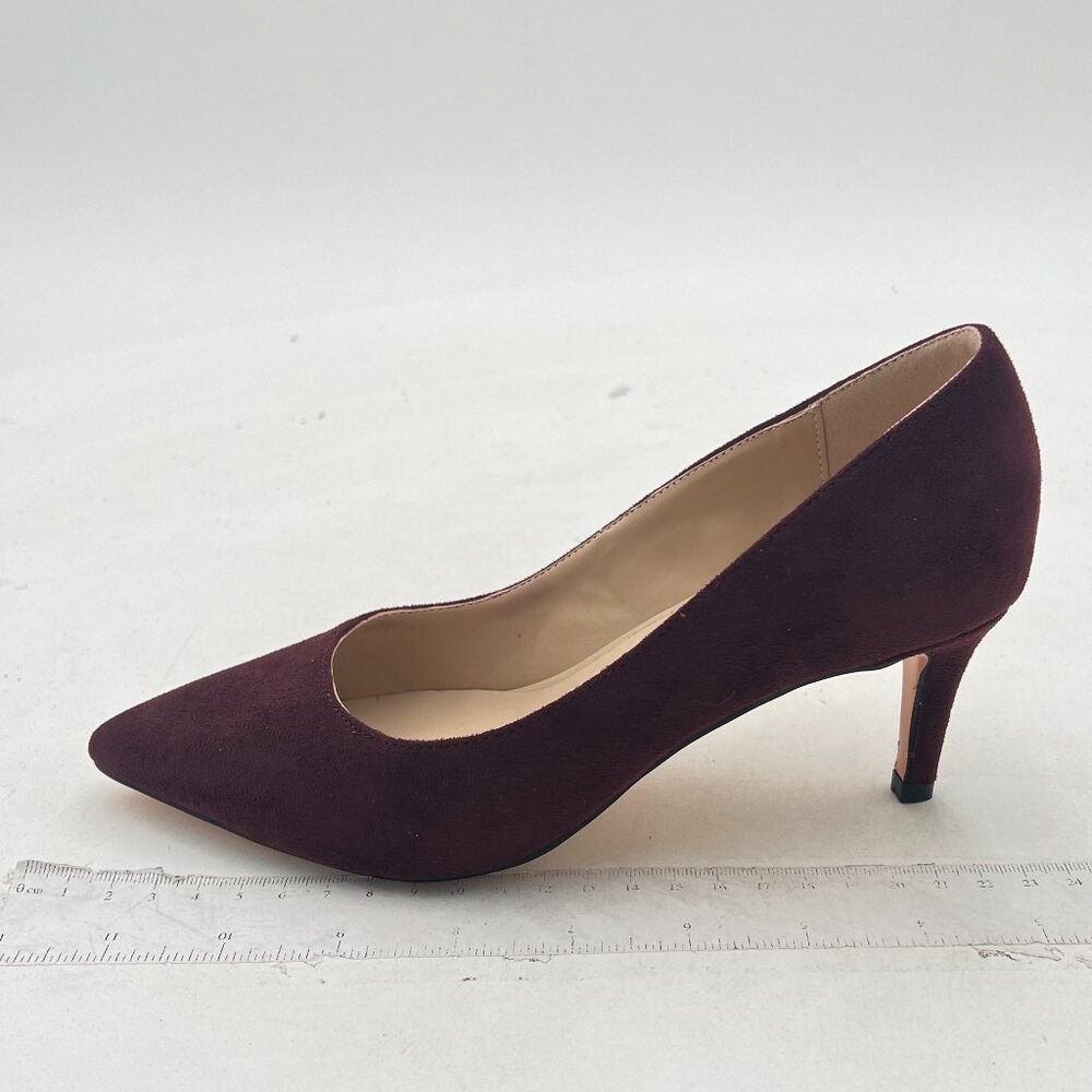 YDN Women Heel Pumps Pointed Toe Dress Shoes for Office Lady Soft Sue